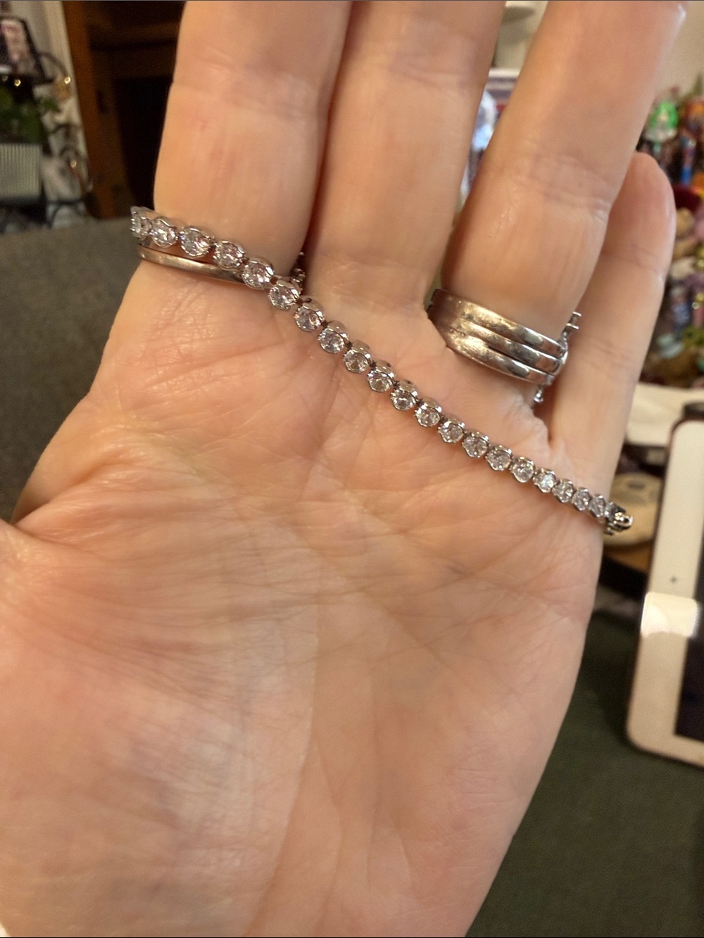 Classic Clear Crystal Tennis Necklace - Silver Tone